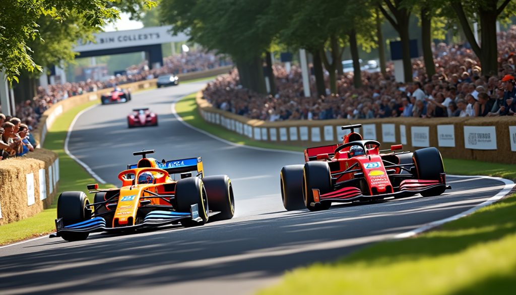 suivez en direct le festival of speed de goodwood 2026 avec lando norris, kimi antonelli, ferrari et mclaren en piste pour un spectacle automobile exceptionnel.