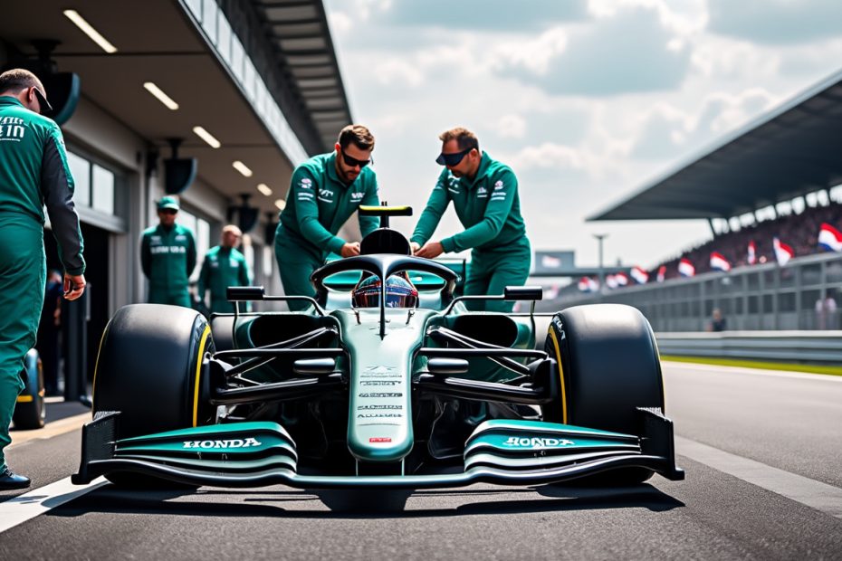 honda annonce une nouvelle mise à jour moteur pour l'équipe aston martin lors du grand prix des pays-bas en formule 1, visant à améliorer les performances et la compétitivité sur le circuit.