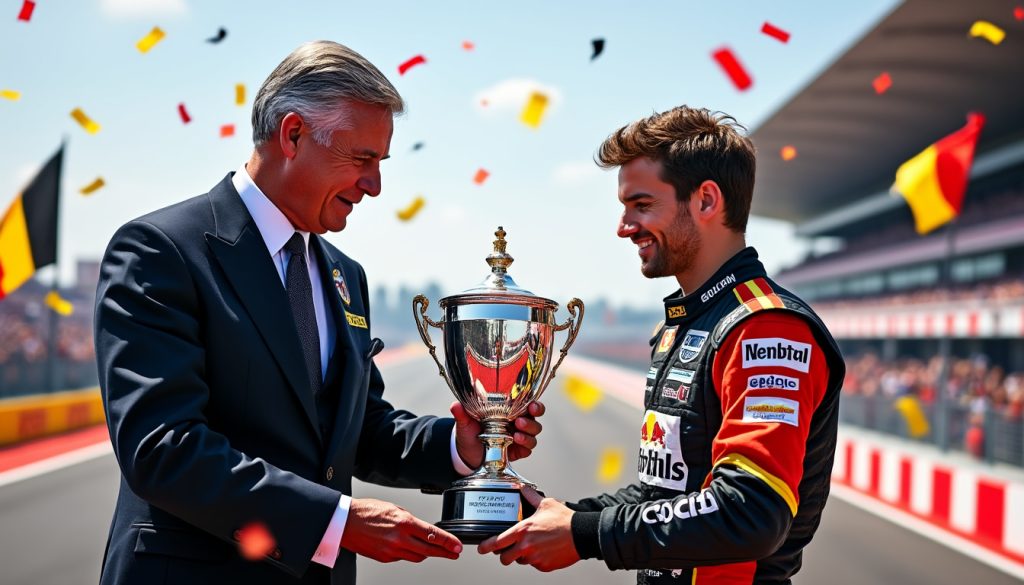 le roi philippe honorera le grand prix de belgique de formule 1 en remettant personnellement le trophée au champion, marquant un moment historique lors de cet événement prestigieux.