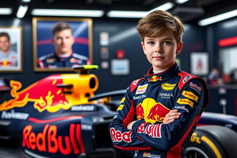 à seulement 11 ans, le fils d'un ancien champion du monde rejoint le programme red bull de formule 1, marquant un début prometteur dans la prestigieuse discipline.