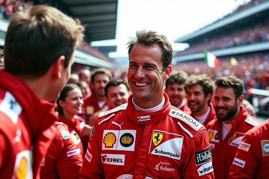 revivez l'émotion intense alors que ferrari rend hommage à michael schumacher lors du grand prix d’italie de formule 1, célébrant la légende avec passion et respect.