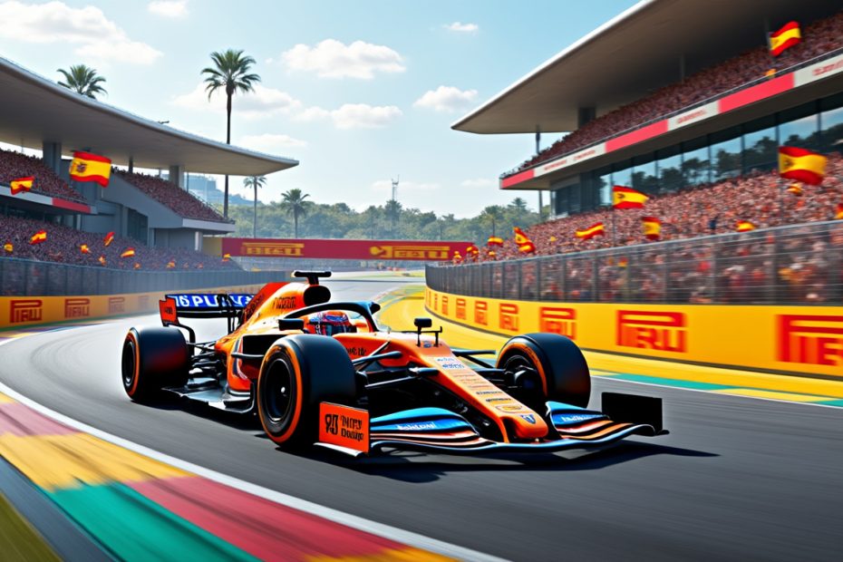 suivez en direct le grand prix d'espagne de formule 1 avec la pole position de lando norris. ne manquez aucune action, résultats et temps forts de la course en live.