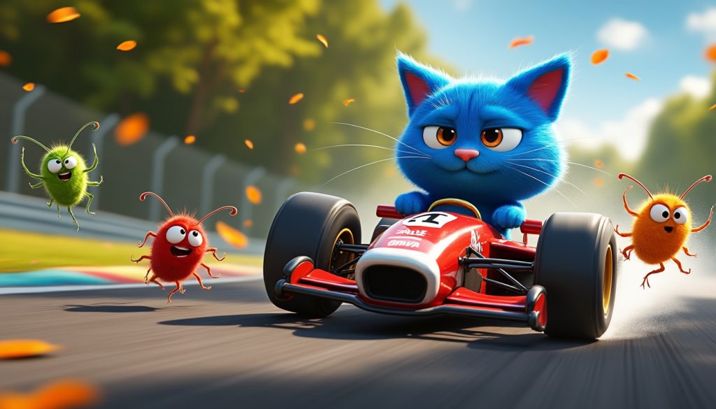 découvrez le résumé de « formule 1 », saison 3, épisode 36 d’oggy et les cafards : une course pleine de rebondissements attend oggy et ses turbulents voisins.